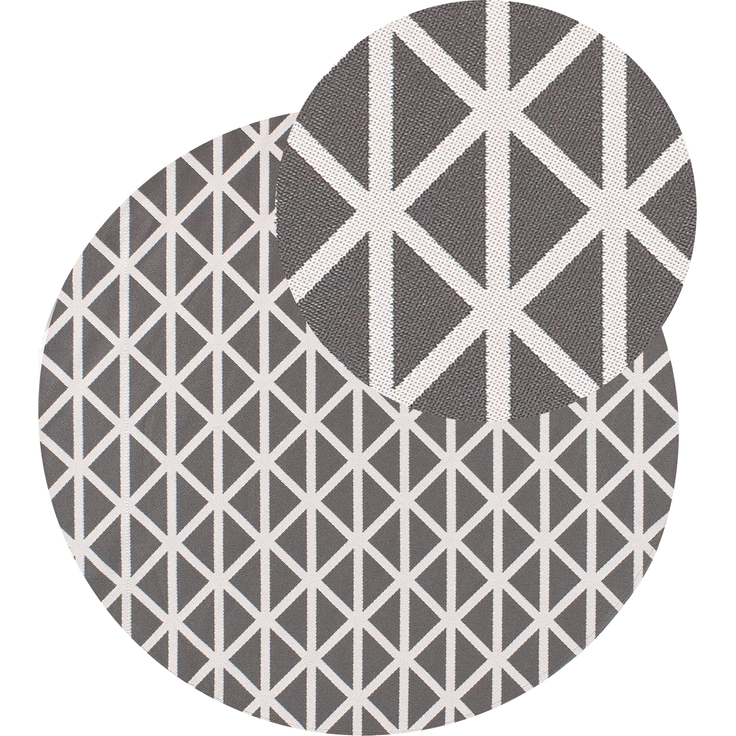 Outdoorteppich PANAJI Grau ø 120 cm