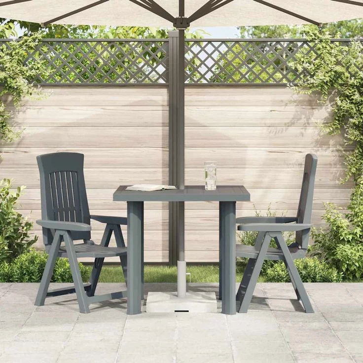 Gartentisch, Balkontisch, Küchentisch Grün 80 x 75 x 72 cm Kunststoff – Bild 3