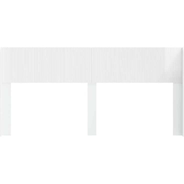 vidaXL Kopfteil Hochglanz Weiß PB 100 x 186,5 x 7 cm – Bild 4