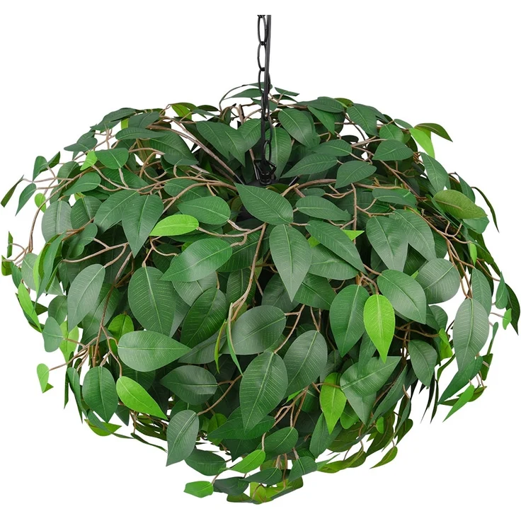 Hängeleuchte, Blätter-Design, 4 Flammig, Grün, H 150 cm – Bild 5