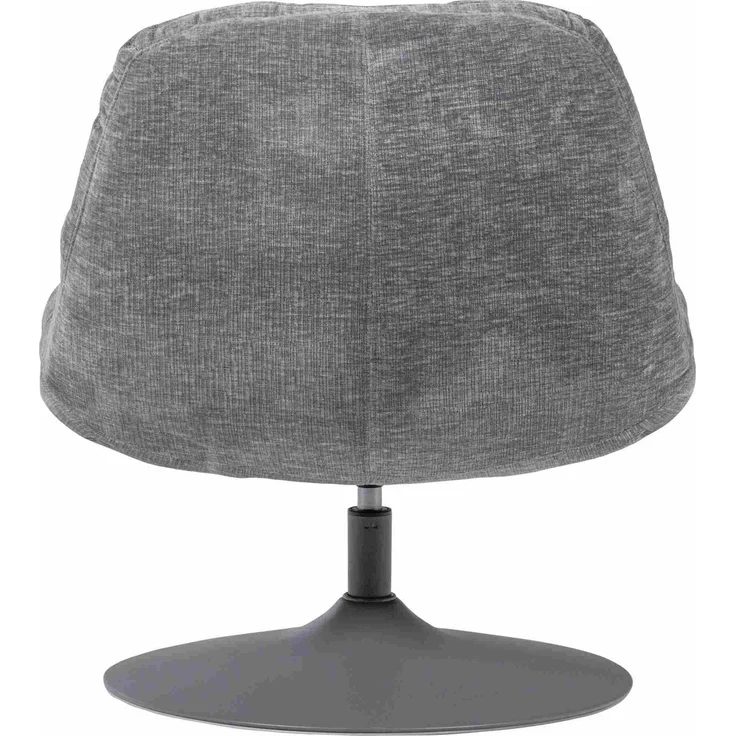 Drehsessel Elvi aus Chenille-Stoff, moderner Relaxsessel mit 360 Grad Drehfunktion, hellgrau – Bild 4