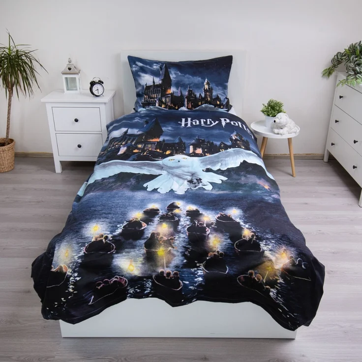 Harry Potter Bettwäsche-Set Mikrofaser 140 × 200 cm + 70 × 90 cm mit Reißverschluss – Bild 2