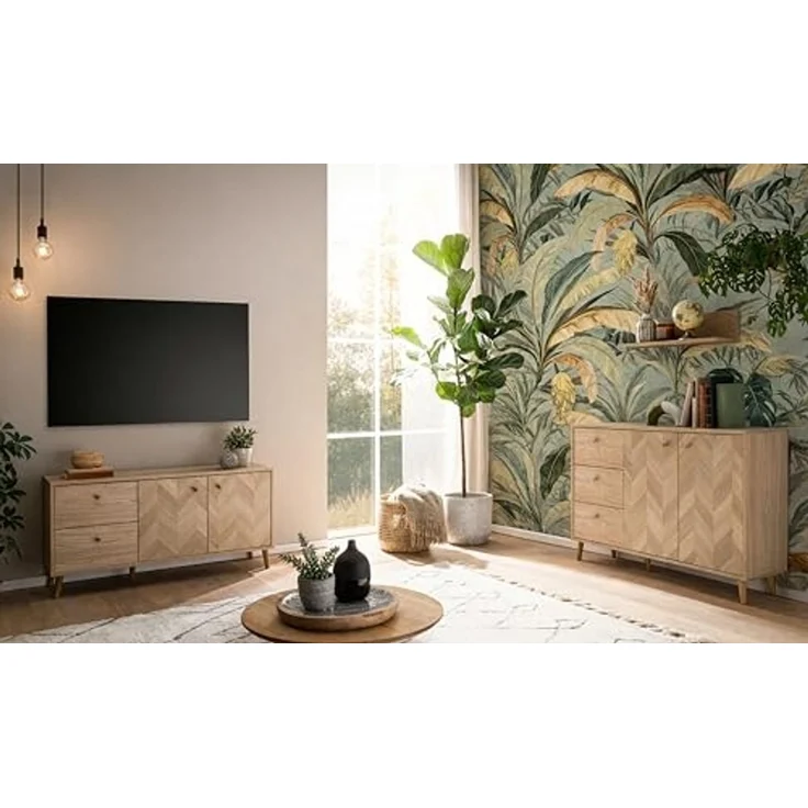 Schildmeyer Visby Regal 2-er Set, 160940, Eiche hell Dekor – Bild 2