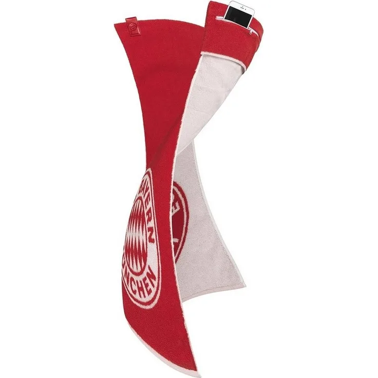Stryve | Towell + | Sporthandtuch mit Tasche | Magnetclip | Offizielle FC Bayern Edition | bekannt aus Die Höhle der Löwen | ideal für Fitness und Sport