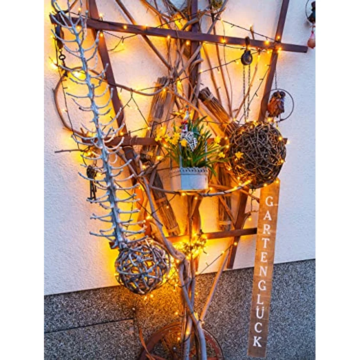 Idena 31339 - LED Lichterkette mit 360 LEDs in Warmweiß, mit Fernbedienung und Sensorsteuerung, Dimmer und Memoryeinstellungen, ca. 43,9 m lang, als Party Deko, Weihnachtsdeko und zur Hochzeit – Bild 6