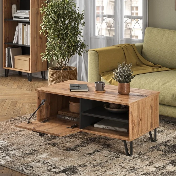 Couchtisch Amber Eiche Wotan 90 x 50 cm Vicco – Bild 5