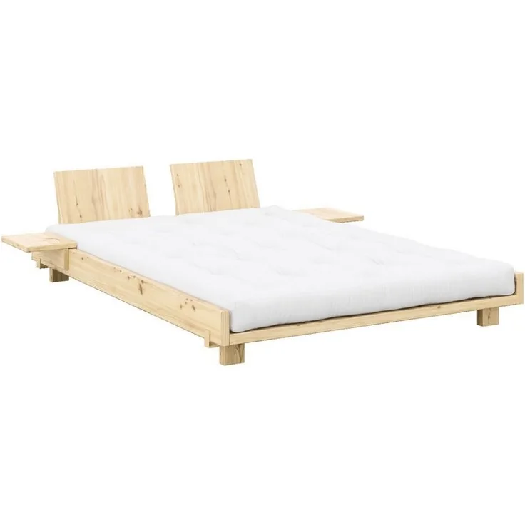 Karup Design Bettgestell Social Bed, Bett mit oder ohne verstellbares Zubehör, ohne Matratze, Bett wahlweise mit oder ohne Rückenlehnen und Ablagen. Ohne Matratze