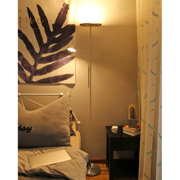 Tomons LED Stehlampe Stehleuchte Stufenlos Dimmbar, verstellbare Leselampe, LED fest integriert – Bild 6