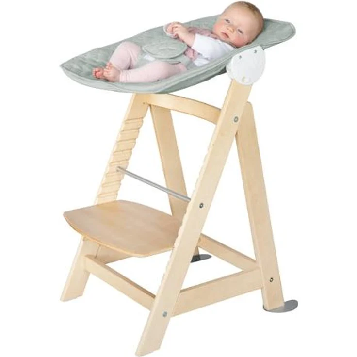 roba Treppenhochstuhl 'Born Up' - Set 2 in 1 - 'roba Style' Frosty green - ab Geburt - Natur – Bild 7
