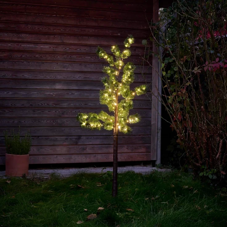 Northpoint LED Baum Tannenbaum Nadelbaum Braun 3,6W 150 LEDs 150cm hoch – Bild 5