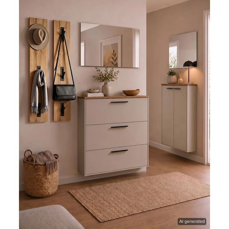 Schildmeyer ‘Saga‘ Flur Garderobenpaneel, Eiche Landhaus, Breite 19,5 cm, Made in Germany – Bild 2