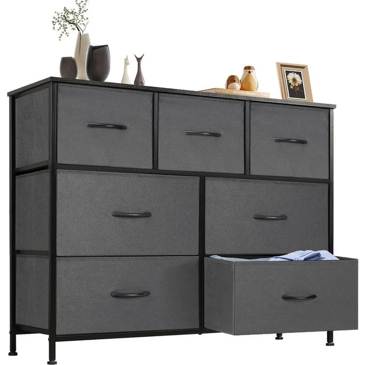 DUMOS Schubkastenkommode Kommode mit 7 Schubladen,Aufbewahrungsschrank, 7 Schubladen,Metallrahmen, industrieller Stil – Bild 5