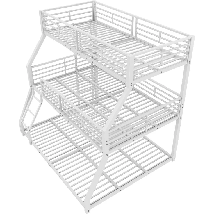 Bett 90x200 cm Dreifach-Etagenbett aus Metall – platzsparend, sicher und robust – Bild 8