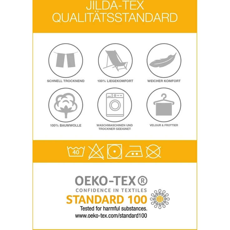 jilda-tex Strandtuch, 100% Biobaumwolle (1-St), weiche Frottee-Veloursqualität – Bild 7