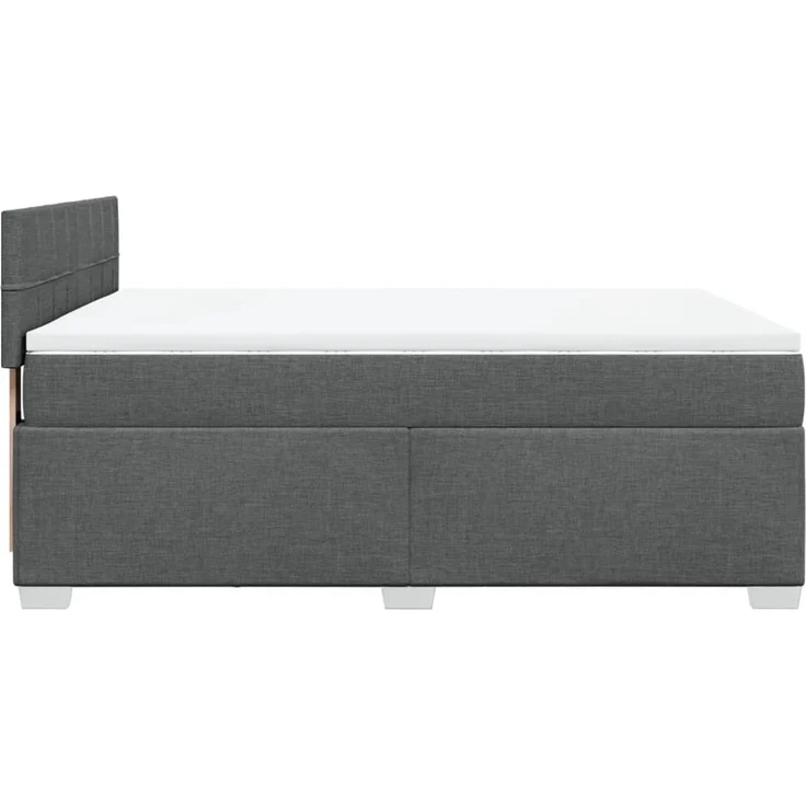 vidaXL Boxspringbett mit Matratze Dunkelgrau 140x200 cm Stoff 3288212 – Bild 11