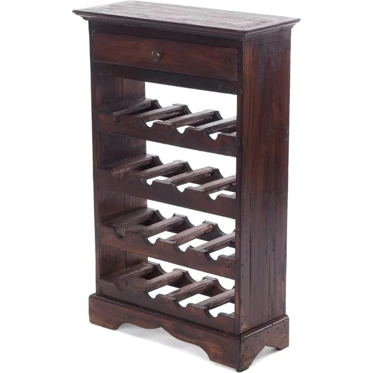 DESIGN DELIGHTS Weinregal WEINREGAL CORTEZ, 85x55 cm(HxB) Flaschenregal aus Holz mit Schublade