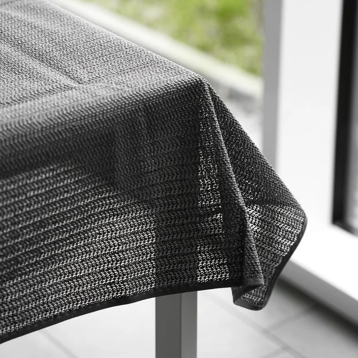 Garten Tischdecke 140 x 180 cm für Garten, Terrasse und Balkon - oval, wasserfest & pflegeleicht Anthrazit – Bild 5