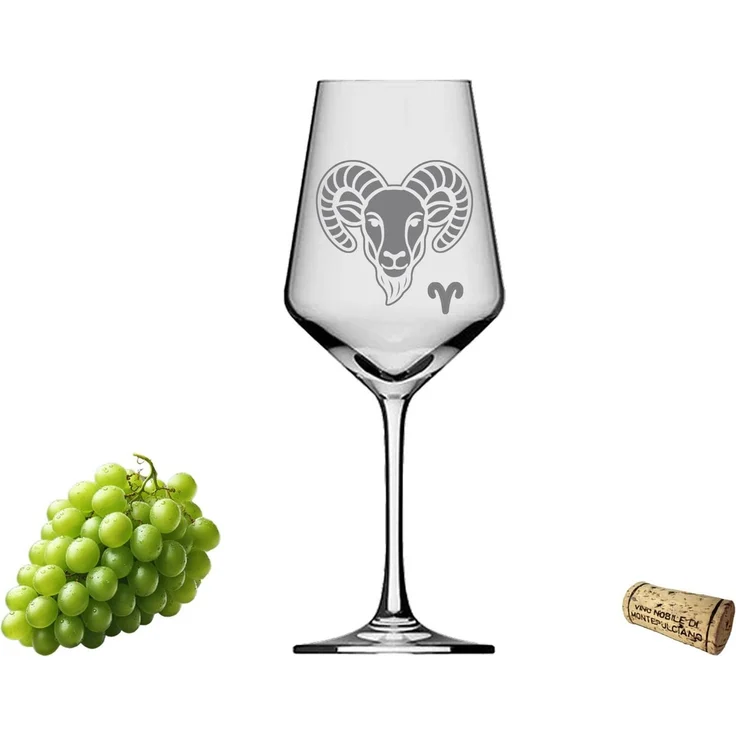 eXODA Weinglas Sternzeichen Widder 350ml spülmaschinenfest mit schöner Gravur, 1-tlg, Glas, Atemberaubende Darstellung – Bild 5