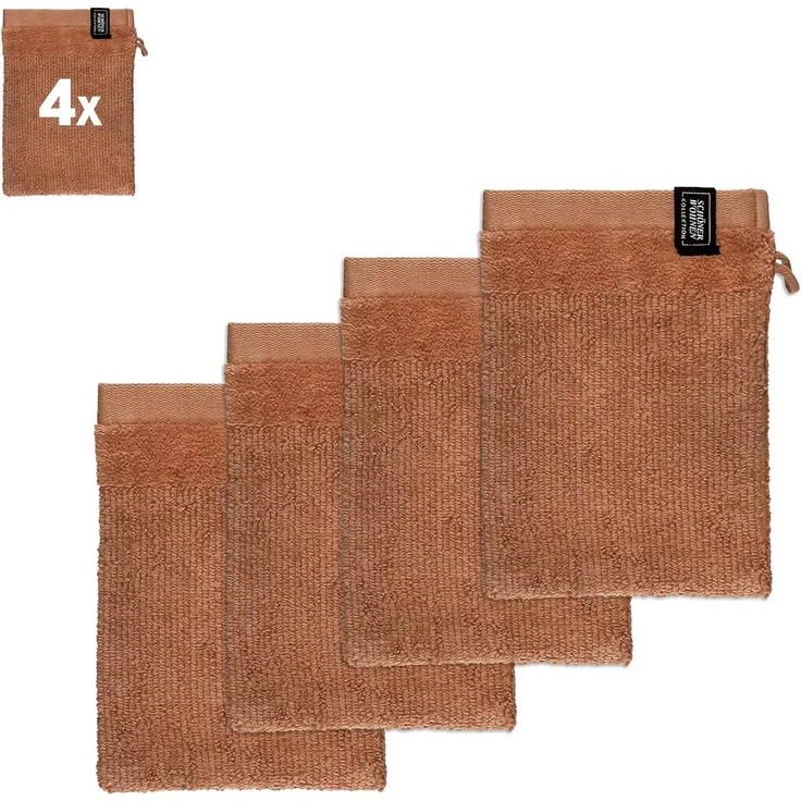 SCHÖNER WOHNEN-Kollektion Waschhandschuh Sense, (Packung, 4-St)