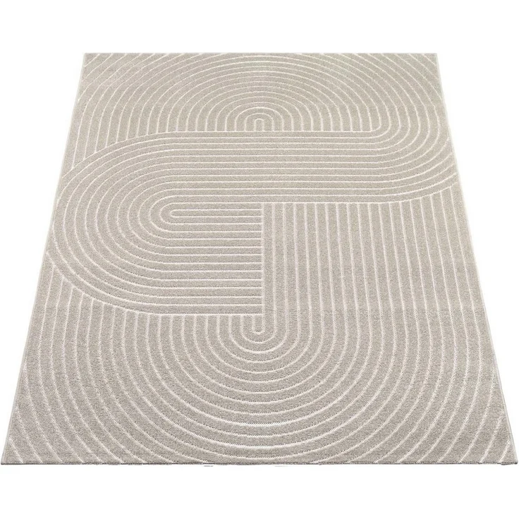 TaraCarpet Teppich TaraCarpet Zen Modern fürs Wohnzimmer Schlafzimmer und Outdoorteppich, rechteckig, Höhe: 5 mm, In&Outdoor Teppich hoch-tief 3D beige Wohnzimmer Schlafzimmer 80x150 – Bild 5