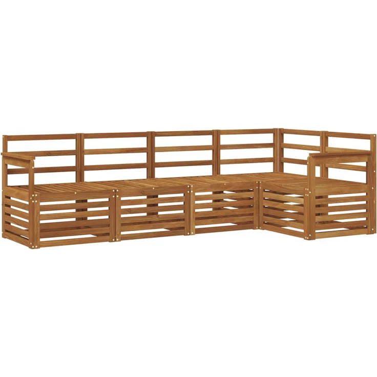 vidaXL Outdoor-Sofagarnitur 5 stk. 5-Sitzer Natur Massivholz Akazie 3374794 – Bild 2