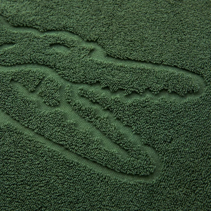 LACOSTE Badematte - LLACOSTE, Badvorleger, Krokodil-Logo, Bio-Baumwolle Grün 55x80 cm – Bild 2
