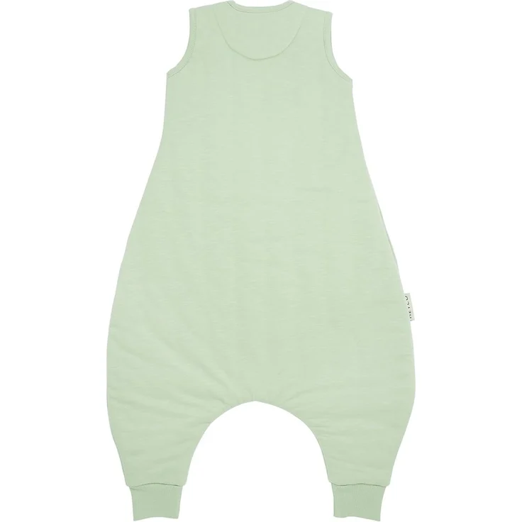Meyco Baby Winter Schlafoverall Jumper (Schlafsack aus 100% Slub-Baumwolle, weich, atmungsaktiv, feuchtigkeitsregulierend, 2.0 TOG, Größe: 104 cm), Soft Green – Bild 2