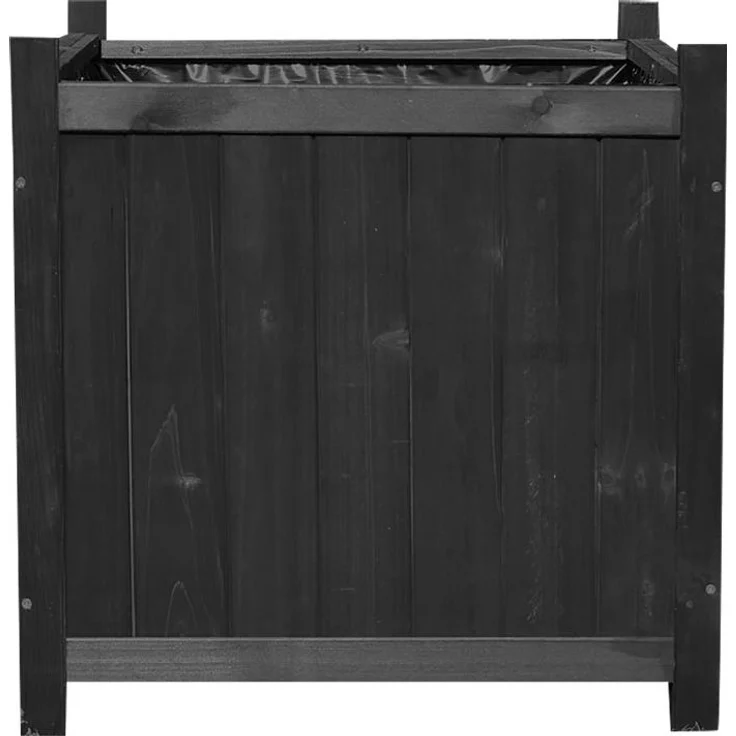 50x50 Blumenkübel Pflanzkasten Blumentrog Blumentopf Blumenkübel schwarz – Bild 1