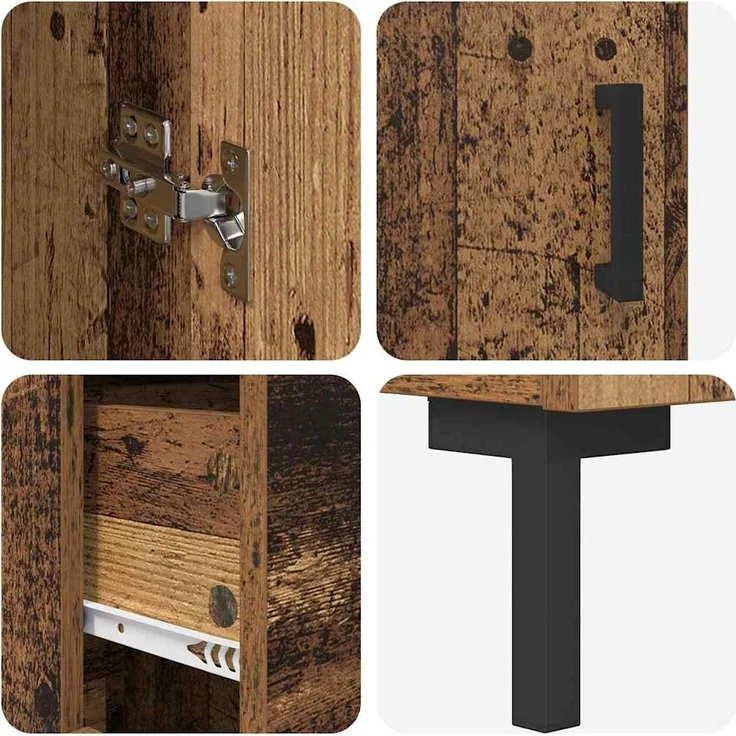 vidaXL Highboard mit Schubladen 2 pcs Altholz Holzwerkstoff 3415660 – Bild 10