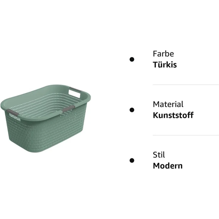 Rotho Wäschekorb Country, 40 l mistletoe grün – Bild 4