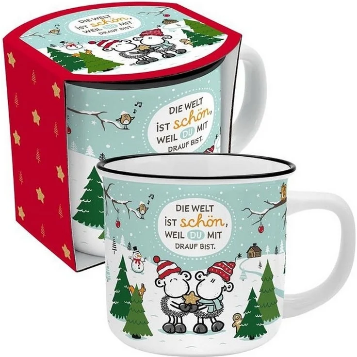 XL Kaffee Tasse Kaffeebecher 52cl Geschenk Weihnachtstasse Sheepworld WELT 74409 – Bild 4