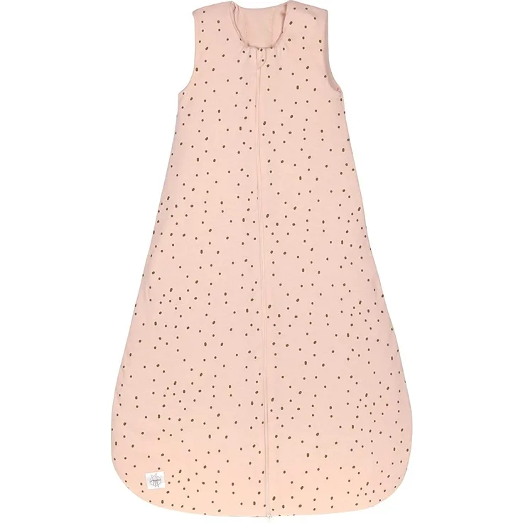 LÄSSIG Baby Ganzjahres Schlafsack ohne Ärmel Unisex/Sleeping Bag Interlock Dots Powder pink, Größe 50/56 0-2 Monate