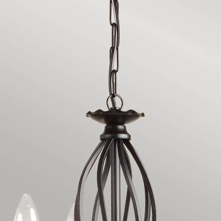 Kronleuchter, Hängelampe, Stahl, Schwarz, D 36 cm – Bild 3