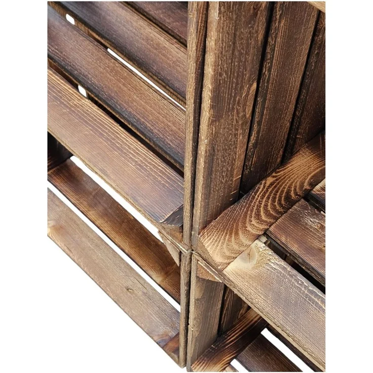 Holzkisten Weinkisten Kisten 4er Set Vintage Geflammt 50 x 40 x 30cm – Bild 10