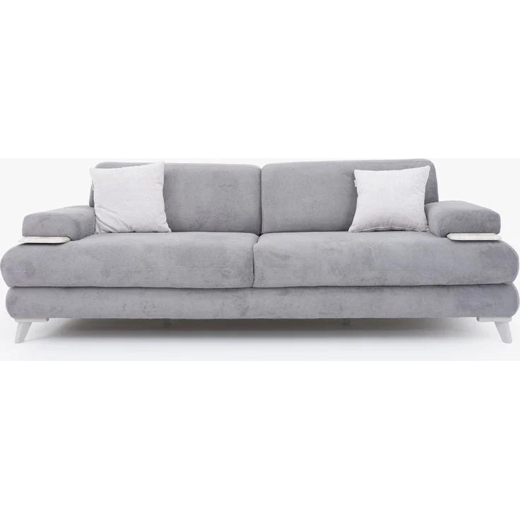 Sitzgruppe/Sofa Set - Wohnzimmergarnitur "Vanda" 3+3+1-Grau/Weiß – Bild 8