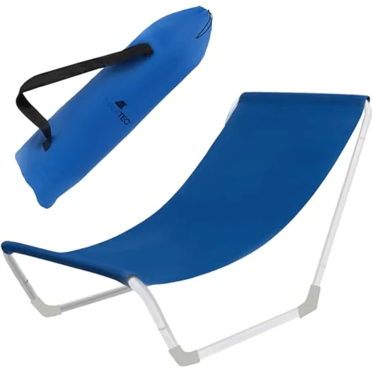 MALATEC Faltbare Gartenliege Strandliege, wasserdicht, ergonomisch, mit Tragetasche, max. 110 kg belastbar