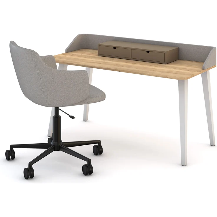 ASSMANN Schalenstuhl Consento Triest gepolstert mit Rollen Grün 56x58x79cm Metall Textil – Bild 2