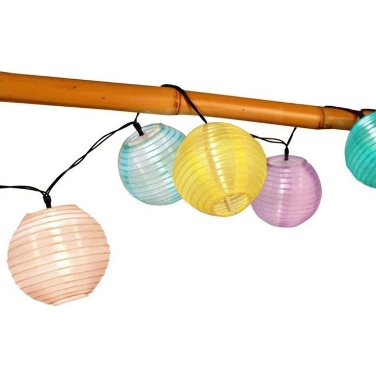 Solar-Lampion-Lichterkette 10 LED Partybeleuchtung Dekolicht Gartendeko warmweiß – Bild 3