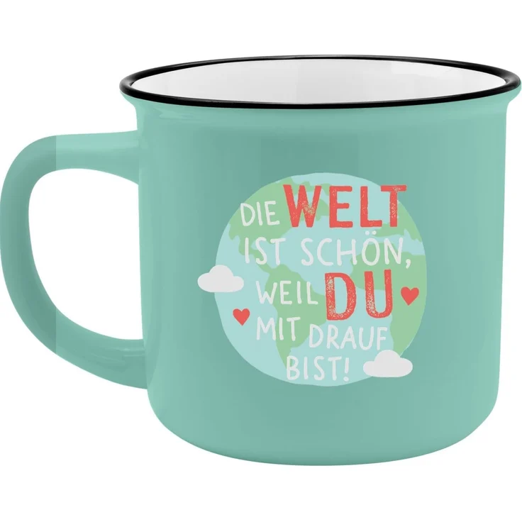 GRUSS & CO XL-Becher Motiv Welt | Lieblingsbecher aus Porzellan, Tasse mit Spruch, 55 cl, mit Geschenkbanderole | Geschenk Freundschaft, Liebe | 74183 – Bild 3