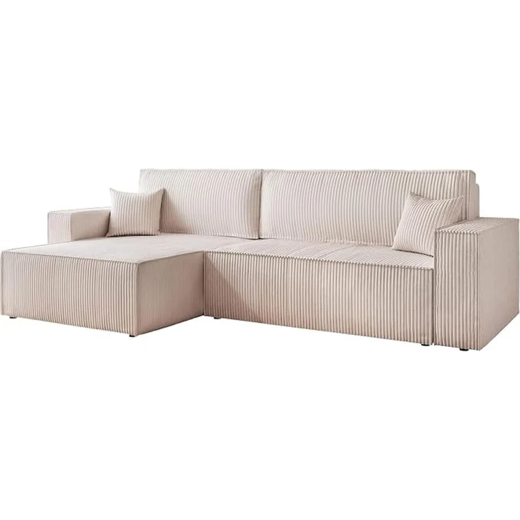 XL-Ecksofa mit Schlaffunktion und Bettkasten 276 x 145 cm – Bild 1