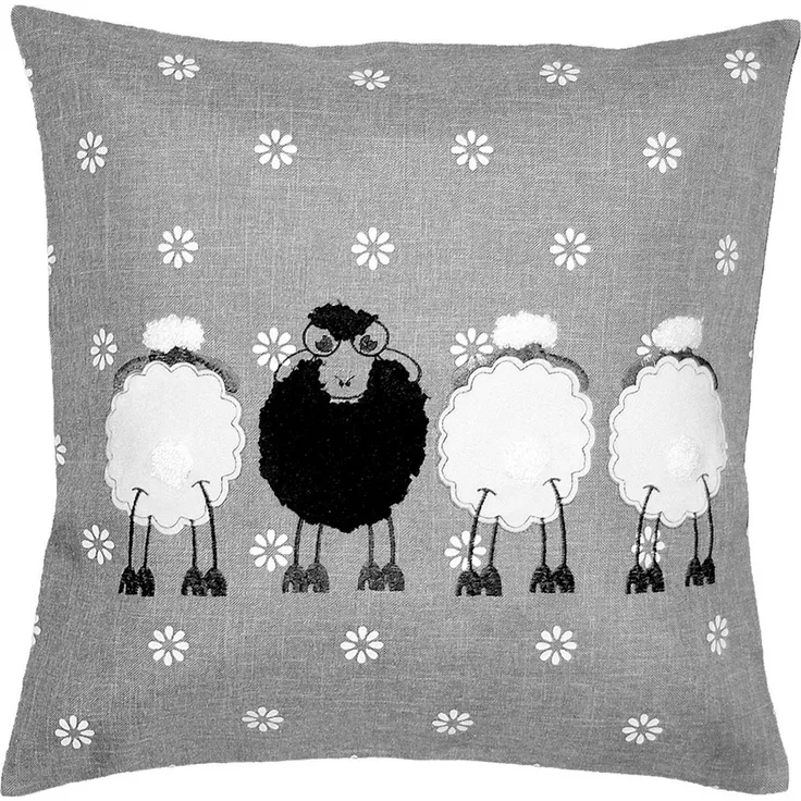 heimtexland Tischdecke Gobelin Tischdeko Osterdeko Tischset Deko Kissen (Stück 1-tlg, 1), Kissenhülle 40x40 I Applikation I Leinen-Optik I Sofakissen