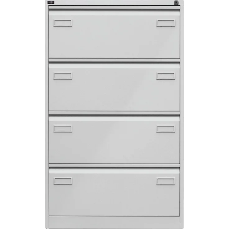 Bisley LIGHT Hängeregistraturschrank, doppelbahnig, DIN A4, 4 HR-Schubladen, Farbe lichtgrau – Bild 2