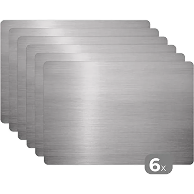 MuchoWow Platzset Metallischer Hintergrund, (6-St), Platzsets, Tischset, Abwaschbar, Tischsets, Platzdeckchen