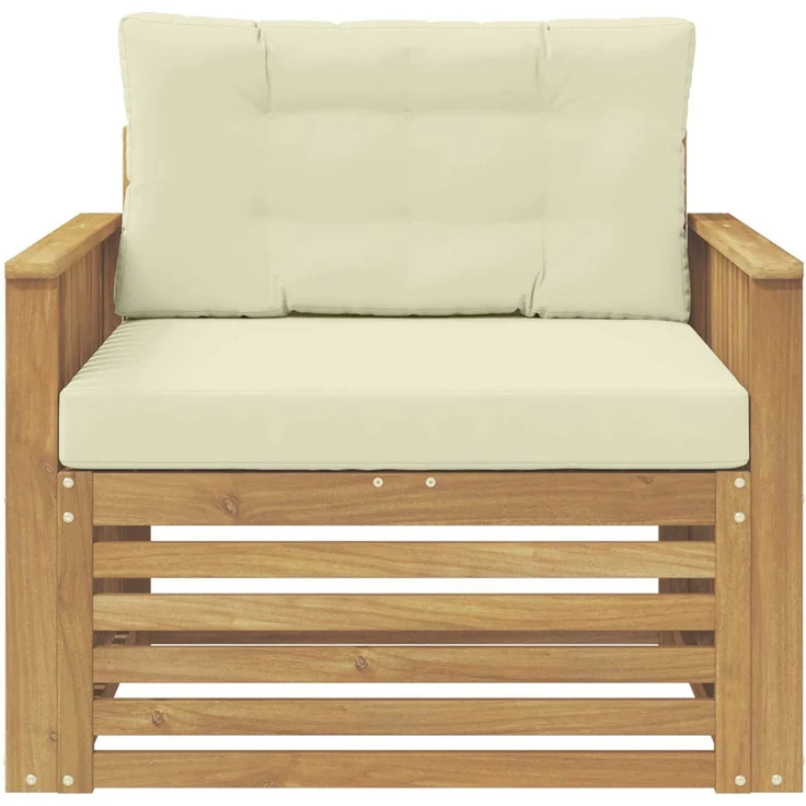 vidaXL Outdoor-Sofa Polyester Weiß 3439132 – Bild 3