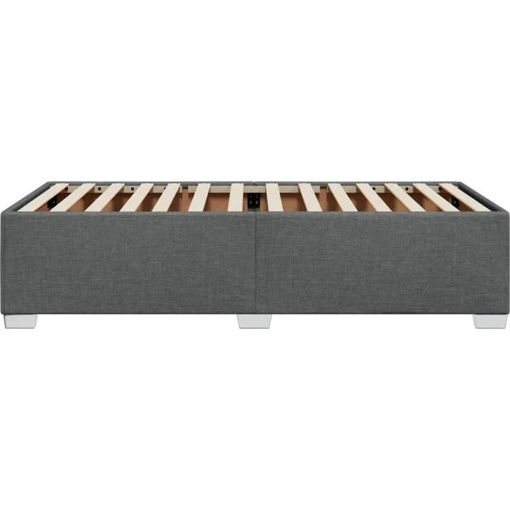 vidaXL Bettgestell ohne Matratze Dunkelgrau 80x200 cm Stoff 3284430 – Bild 4