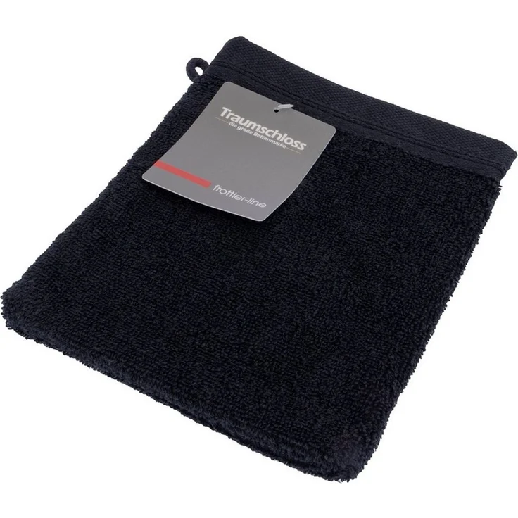 Traumschloss Frottier-Line, Frottier (1-St), Flauschig weich & angenehm zur Haut, 1x Waschlappen, Schwarz, 16x21 – Bild 1