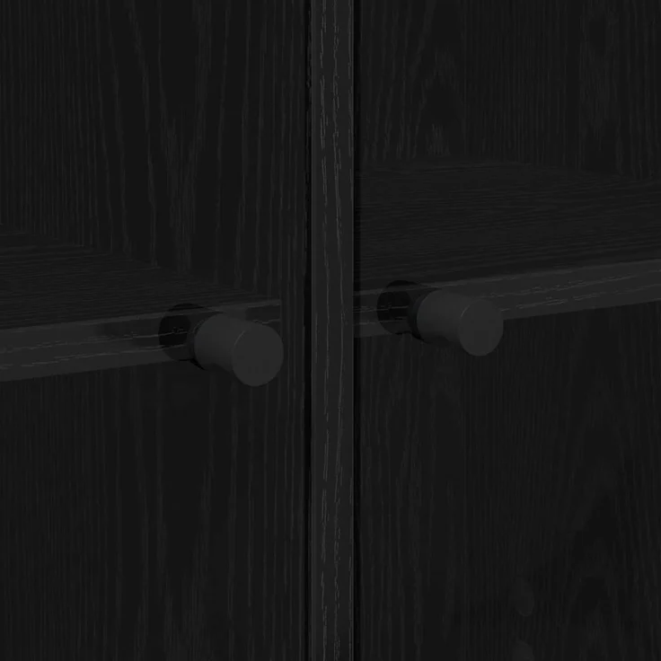 vidaXL Seitenschrank Schwarz Eichen-Optik 68 x 37 x 75,5 cm 886248 – Bild 9
