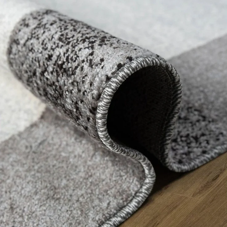 oKu-Tex Teppich Kurzflorteppich, modern, geometrisches Muster, Wohnzimmerteppich, rechteickig, Höhe: 11 mm, Teppich Wohnzimmer, Designteppich, meliert, weicher und dichter Flor – Bild 4
