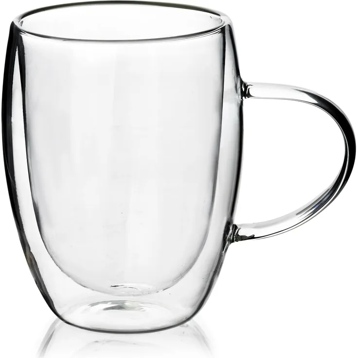 PETER Borosilikatglas Becher 380ml, transparent, modernes Design