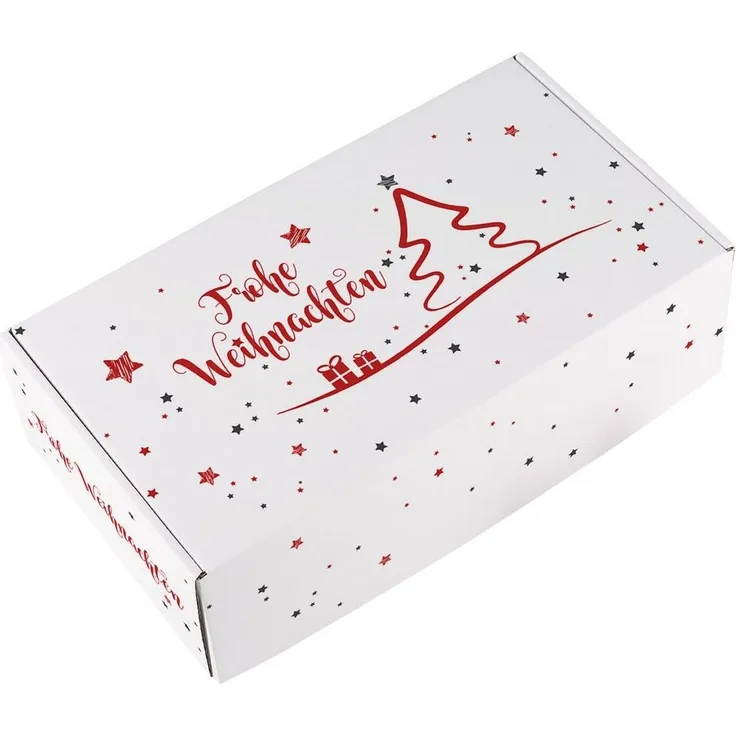 Herz & Heim Geschenkbox für Weihnachtsgeschenke - Geschenkverpackung zu Weihnachten, aus stabilem Karton